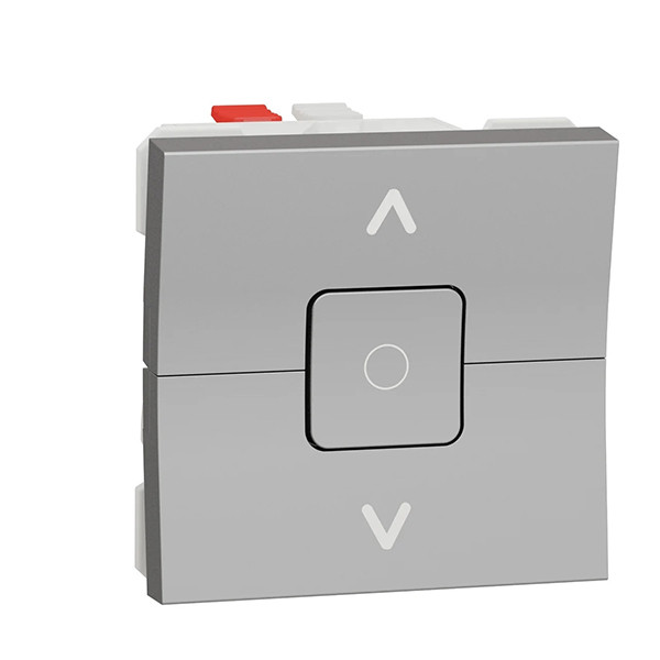 Вимикач для жалюзі 2кл алюміній Unica New Schneider Electric NU320830