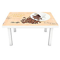 Виниловая наклейка на стол Good Morning 3Д декоративная пленка кофе Абстракция Бежевый 600*1200 мм