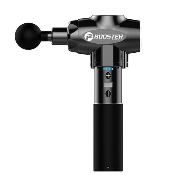 Ударний масажер тригерних точок Booster E пістолет для масажу м'язів (Чорний), фото 1
