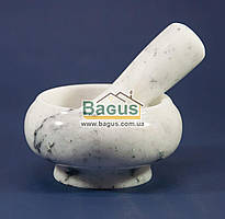 Ступка кам'яна з пестиком (сіра) 9х5 см DYN-15008