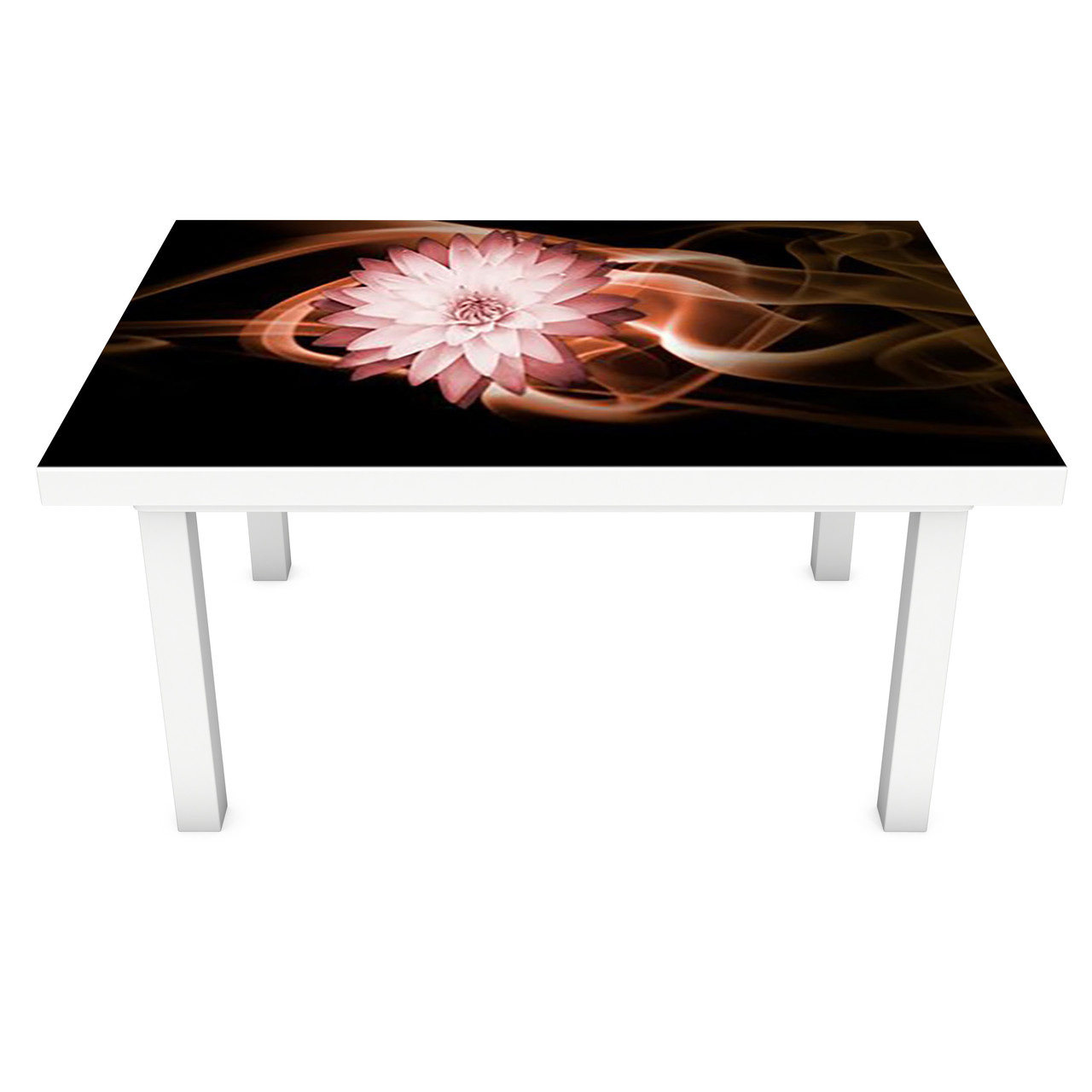 Вінілова наклейка на стіл Квіти Швидкість 3Д декоративна плівка лінії Абстракція Коричневий 600*1200 мм