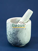 Ступка кам'яна з пестиком (сіра) 12х12см DYN-15012