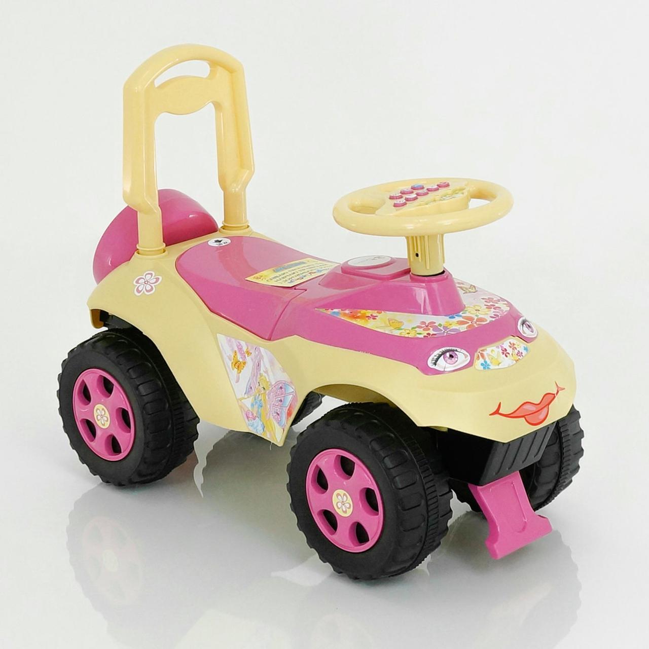 Толокар машинка "Автошка", розовая для девочки ТМ DOLONI