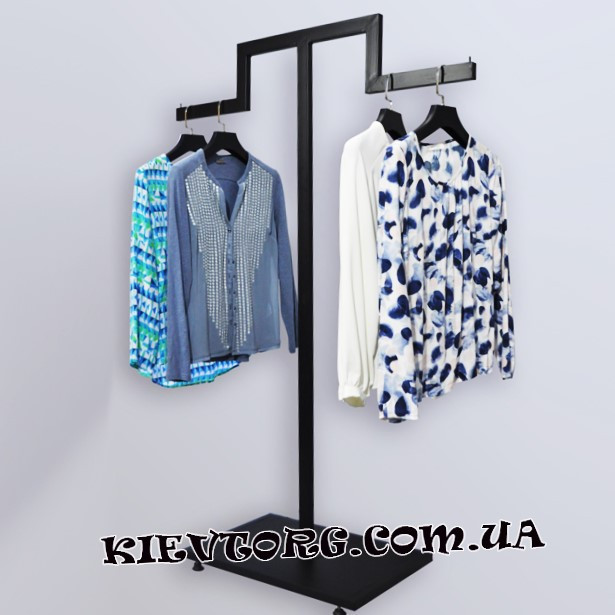 Стійка - вішалка торгова для магазину одягу лофт, обладнання для торгових залів, фото 1