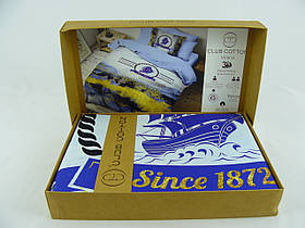 Постільний комплект 3D CLUB COTTON, ранфорс, півторий