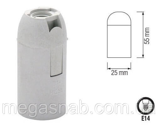 Патрон Е-14 Пластик белый (подвесной), цена 15.60 грн — Prom.ua (ID ...
