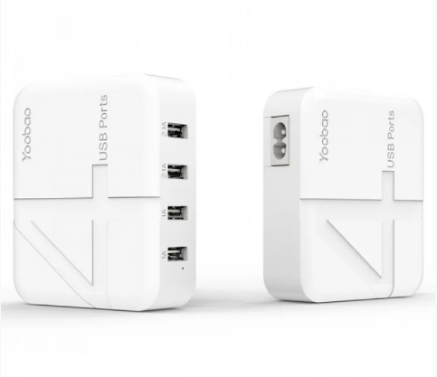 Мережевий зарядний пристрій Yoobao 4 USB (2.1A/2.1A/1A/1A/1A) Home Charger White, фото 1