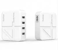 Мережевий зарядний пристрій Yoobao 4 USB (2.1A/2.1A/1A/1A/1A) Home Charger White