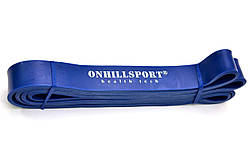 Еспандер-петля Onhillsport POWER BANDS 2080х29х4,5 мм навантаження 14-38 кг синя для тренувань (LP-0003)