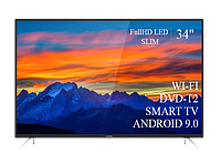 Технологичный Телевизор THOMSON 34" Smart-TV FullHD T2 USB Гарантия 1 ГОД! Android 13.0+подарок