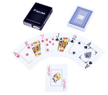 Карти гральні пластикові «Poker Club» (Синя Сорочка) №25395-3