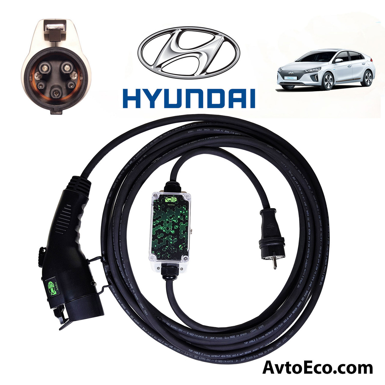 Зарядное устройство для электромобиля Hyundai IONIQ Electric AutoEco J1772-16A - фото 1 - id-p640456468