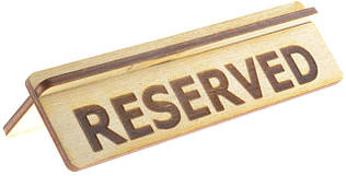 Табличка  Reserved
