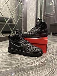 Чоловічі кросівки Nike Lunar Force LF1 Duckboot 17 Black Найк Лунар Форс чорні високі