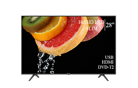 Сучасний Телевізор Hisense 28" FullHD T2 USB Гарантія 1 РІК!(1920×1080)