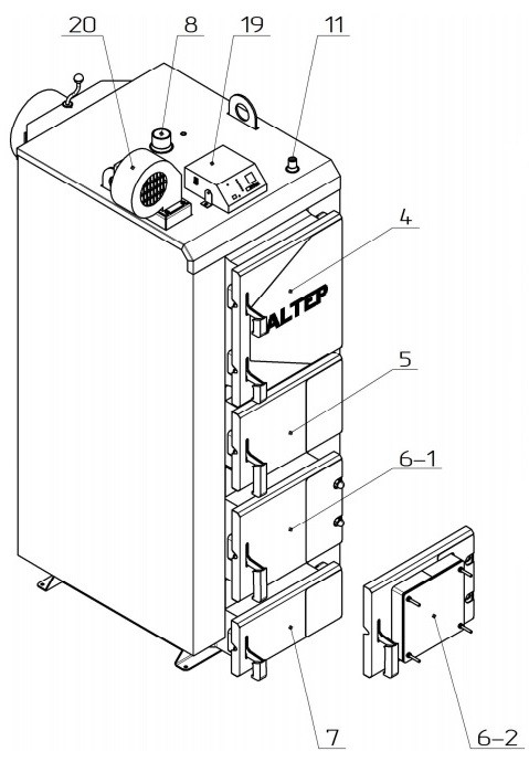 Конструкція котлів Альтеп DUO UNI PLUS 50-250 кВт Фото-1