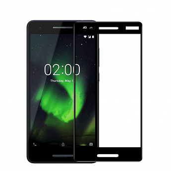 Захисне скло для Nokia 2.1 (Нокія 2.1) на весь екран (чорне)