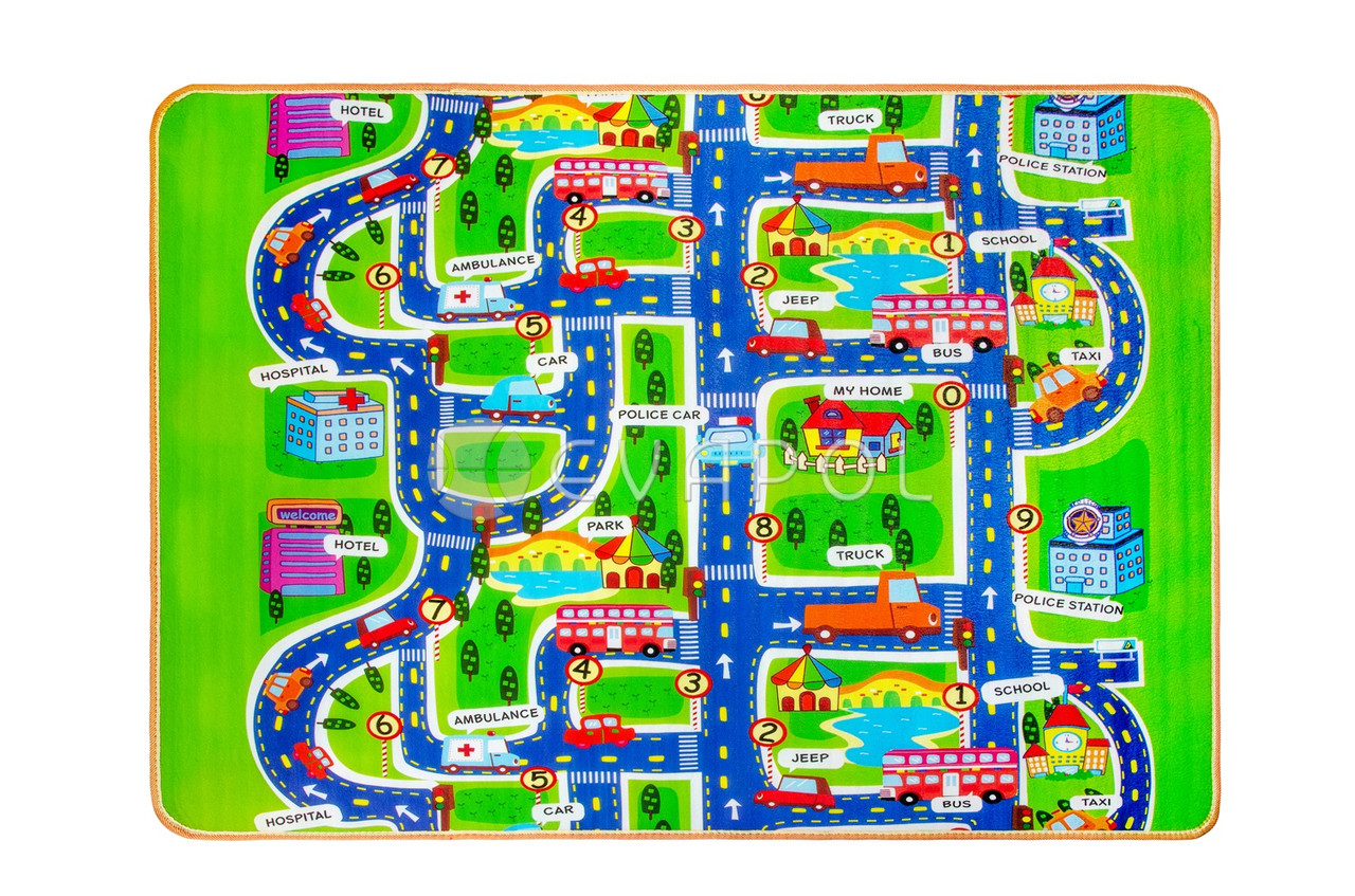 Детский коврик 1800×1500×10мм "Park City" теплоизоляционный, развивающий, игровой коврик. - фото 3 - id-p1256382209