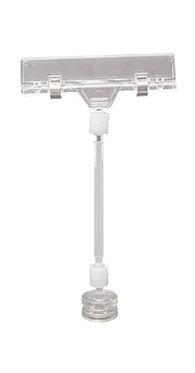 Цінникотримач 8 см на магнітній основі, колір Прозорий 100 мм