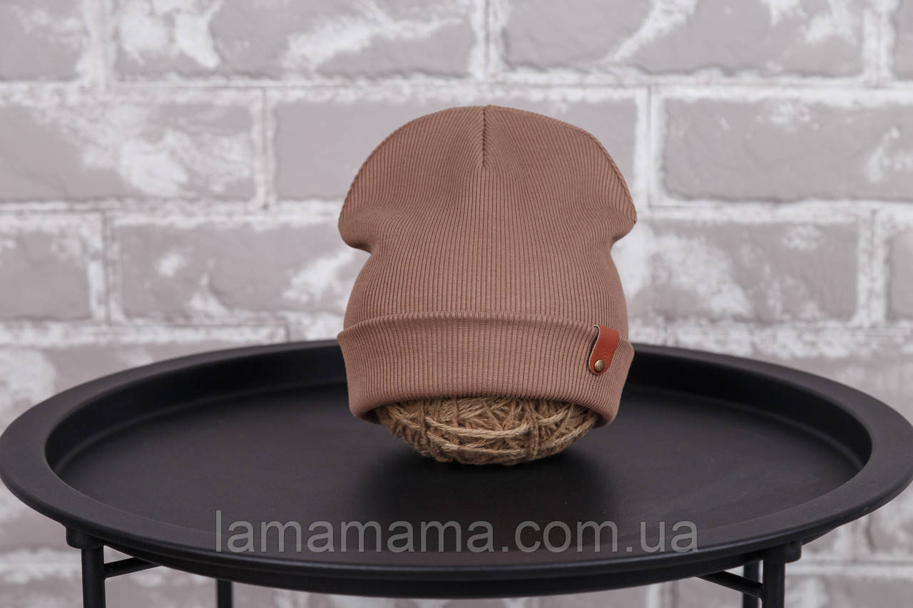 Демісезонна трикотажна шапка Grant пісочний MagBaby, фото 1