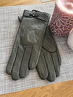 Женские кожаные перчатки Серые Маленькие 3-375
