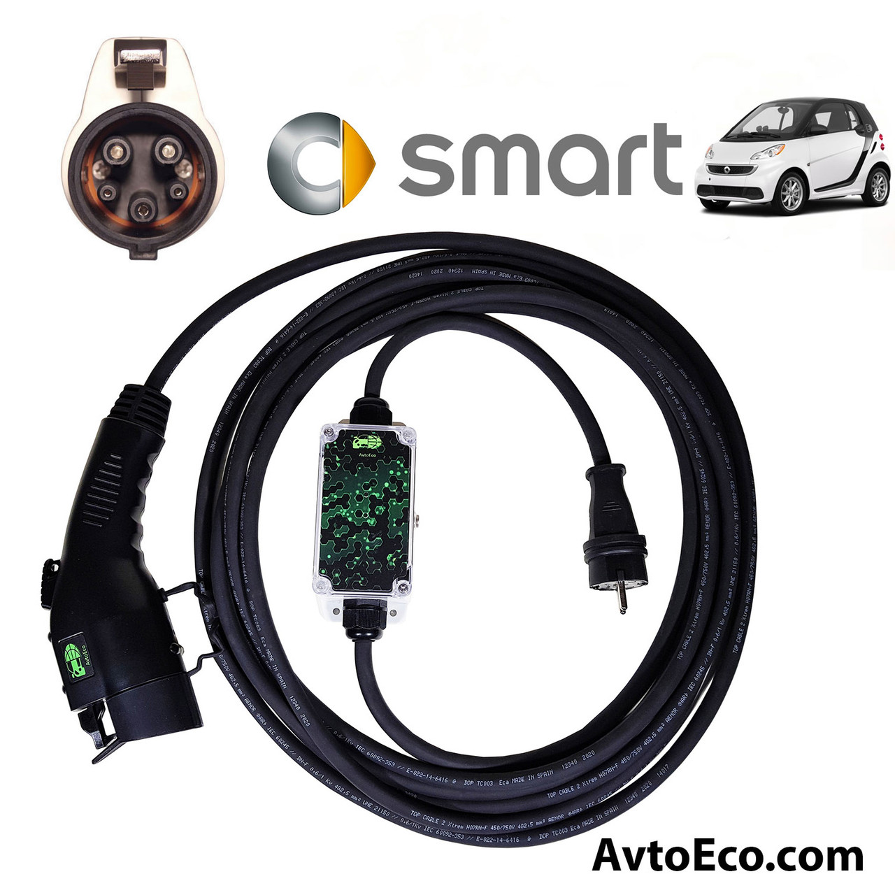 Зарядное устройство для электромобиля Smart Electric Drive AutoEco J1772-16A - фото 1 - id-p639911048