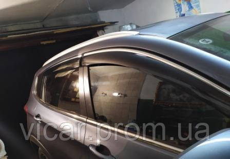 Ветровики с хромом Chery Tiggo 7 - фото 1 - id-p1256423309