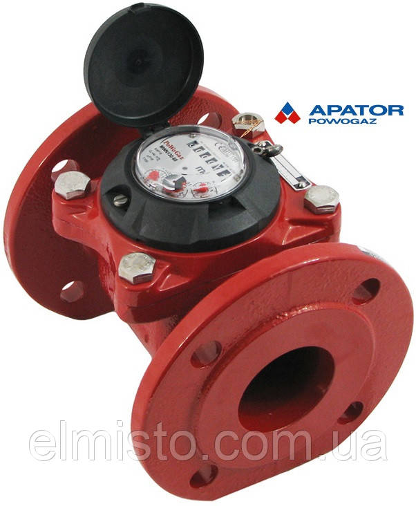 Лічильник Apator PoWoGaz MWN 130-65 (ГВ) гарячої води турбінний Ду-65 сухохід промисловий