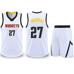Біла форма Murray No27 Денвер гравець Мюррей Джамал Denver Nuggets команда