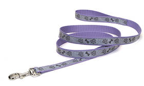Coastal Lazer світло-відображає поводок для собак, 2,5смХ1,8м Фіолетовий