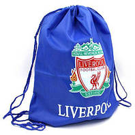 Рюкзак-мішок для взуття на затяжках LIVERPOOL 34х43 синій