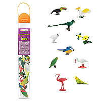 Набір фігурок Safari Ltd Екзотичні птахи в тубусі, "Фігурки птахів", 680404