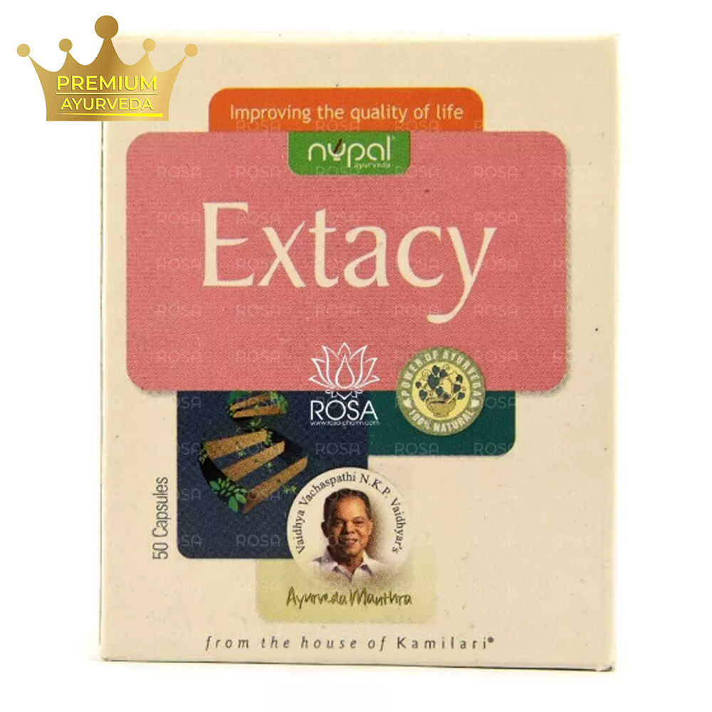 Екстасі (Extacy, Nupal Remedies) — аюрведи від сексуальної слабкості в чоловіків, 50 капсул, фото 1