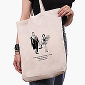 Еко сумка Леон кілер (Leon) бежева з широким дном канвас