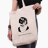 Еко сумка Леон кілер (Leon) бежева з широким дном канвас