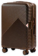 Валіза пластикова WINGS WN01 середня коричнева