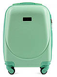 Валіза пластикова WINGS 310 мікро салатова ручки в колір, фото 2