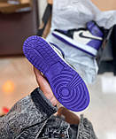 Кросівки жіночі Nike JORDAN Violet Black найк аїр джердан фіолетовий демісезон високі, фото 5