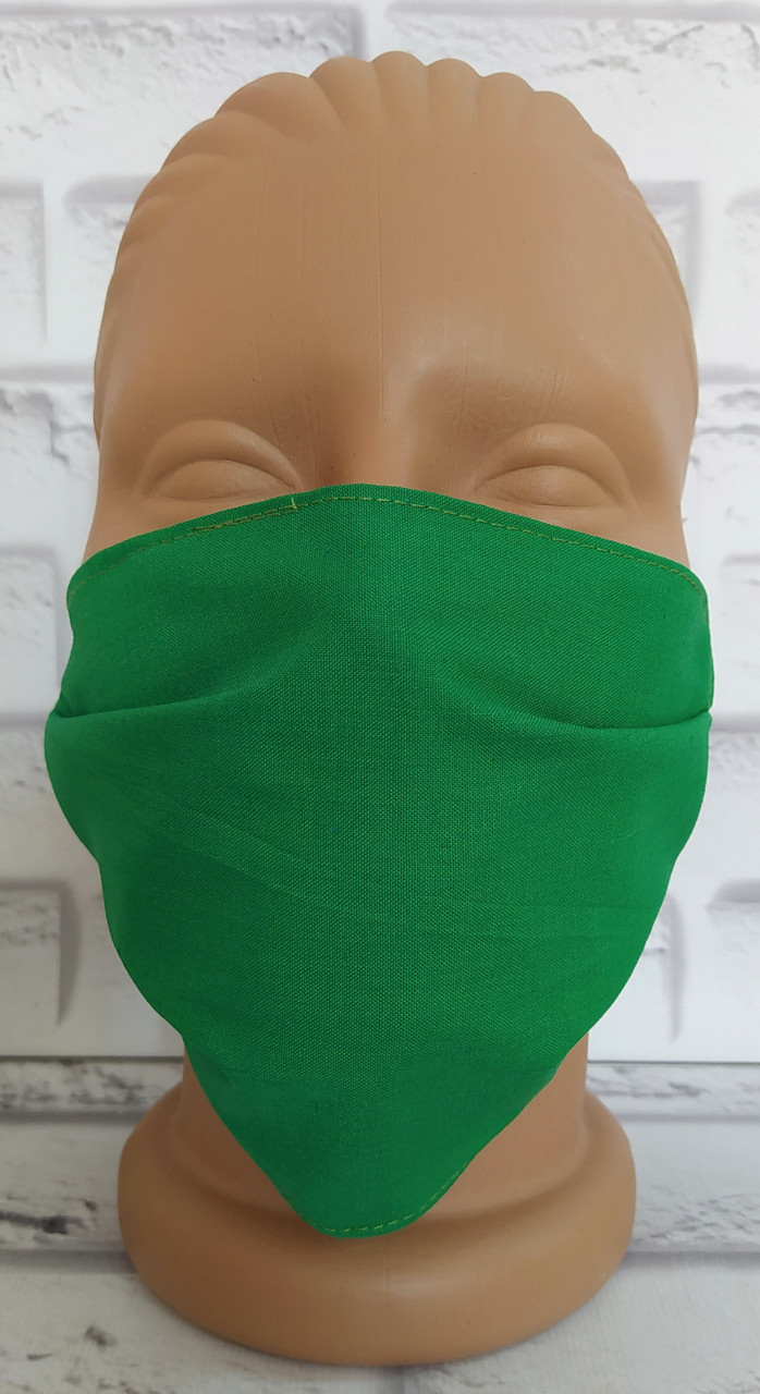 Захисна маска однотонна багаторазова тканинна бавовна