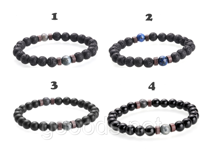 Модный браслет из натурального лавового камня для мужчин и женщин (ID ...
