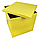 Коробка для куль 70*70*70см двостороння жовта, 1 шт, фото 3