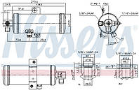 Осушитель кондиционера CITROËN XM 89-0, PEUGEOT 605 89-99, 95060 Nissens, 6453P6, 6453Z0, 8FT351198351, 33029