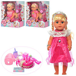 Кукла с волосами МАЛЯТКО BLS005FGH, 44 см! Шарнирные колени, тортик, кубики, свидетельство