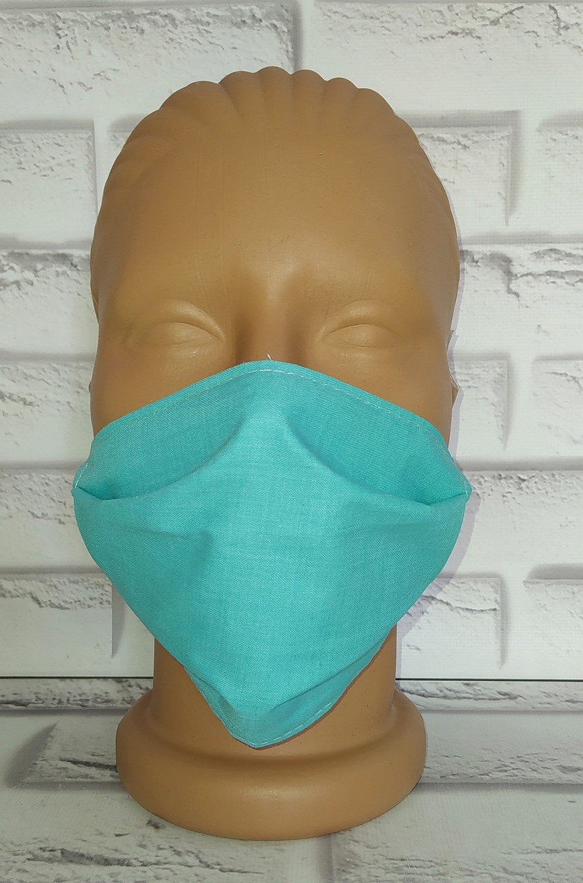 Захисна маска дитяча підліткова однотонна багаторазова бавовна