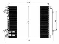 Радиатор кондиционера VW, 35613 NRF, 3C0820411D, DCN32011, 814039, AC734000P, 94832