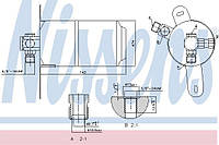 Осушувач кондиціонера MB E-CLASS W210 VF210 S210 95-03, 95184 Nissens, A2108300483, 33167, 8FT351196571