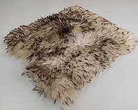 Натуральна накидка з овечої шкіри | накидка на сидіння | 40×40 см | натуральна шкіра | коричневі підкрашені кінчики