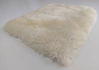 Натуральна накидка з овечої шкіри | 50×40 см | довгий ворс 6-8 см | універсальна накидка для сидіння та декору