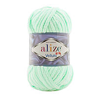 Alize VELLUTO (Веллуто) №464 лайм (Пряжа велюр, нитки плюшеві для в'язання)