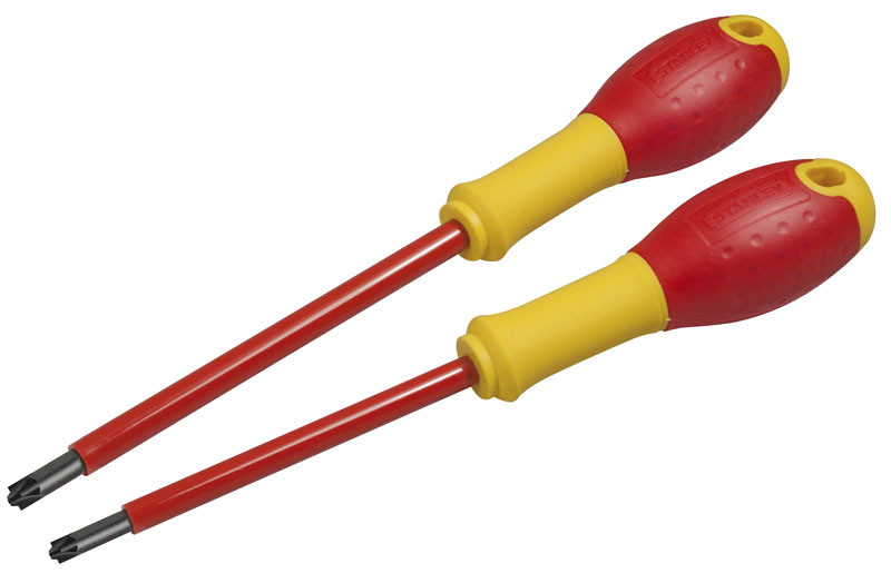 Набір викруток 2 од. ізольованих діелектричних FatMax Borneo Pz1 x 100; Pz2 x 125 Stanley FMHT0-62649, фото 1